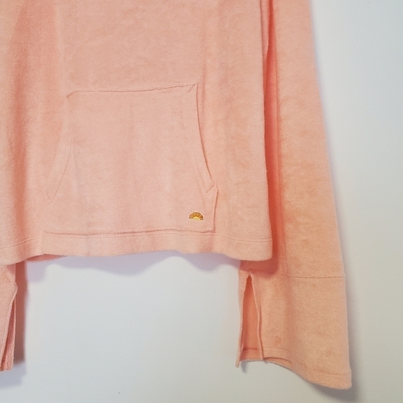 C&C California Peach Mesh and Terry cloth Crewneck Sweater - Picture 9 of 15